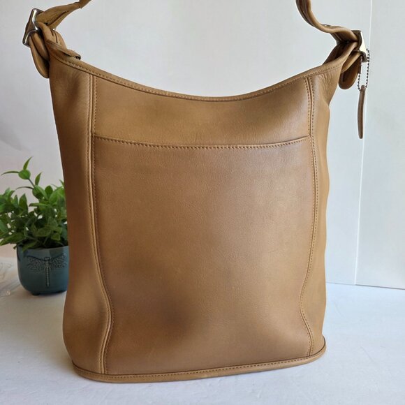 EUC Coach Vintage Legacy Slim Duffle Shoulder Bag (#9060) in Camel w/Nickel HW - Picture 4 of 16